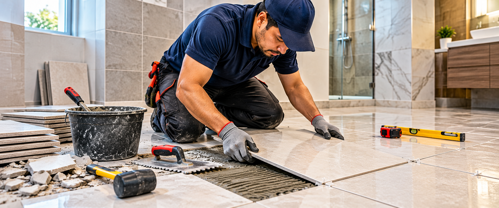 Tile Installer Laying Bathroom Floor.png